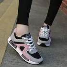 Кроссовки женские спортивные на платформе, дышащие, на шнуровке, Повседневная Уличная обувь для бега