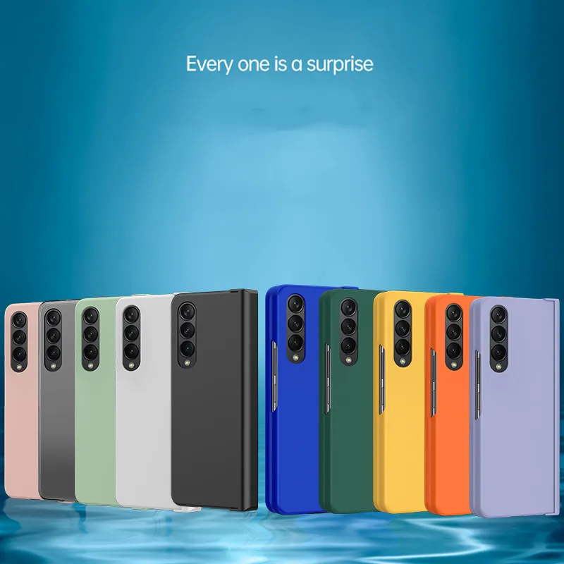 Non-Fingerprint Matte Feeling Phone Bag Case for Samsung Galaxy Z Fold4 Fold 4 5 fold5 5G Fold3 Fold 3 Zfold4 Shockproof Funda images - 6