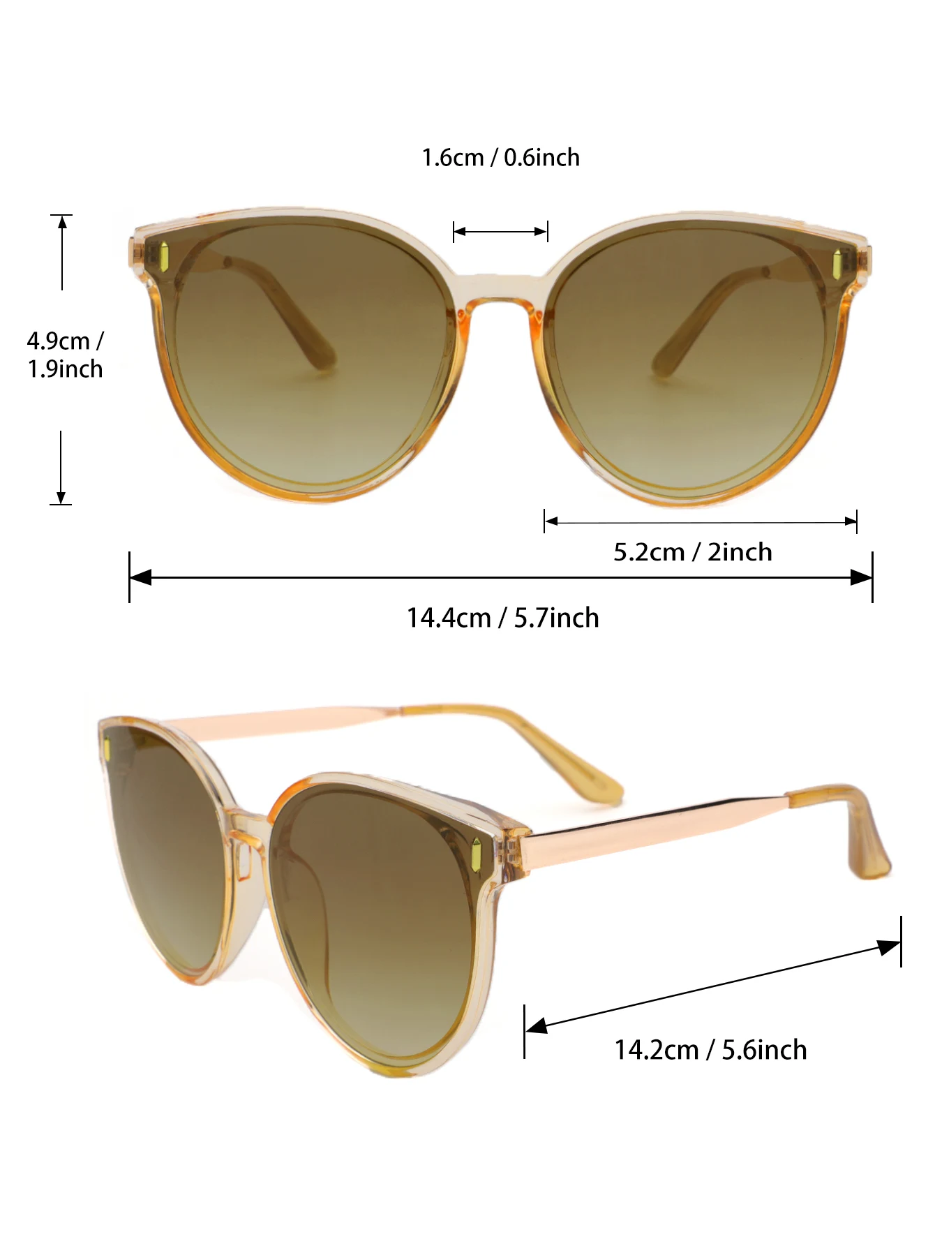 1 шт. солнцезащитные очки унисекс в пластиковой оправе