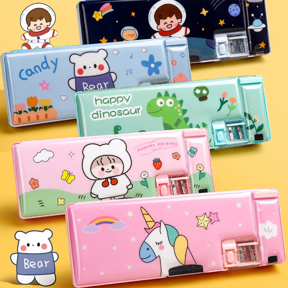Sharpener Storage Box Kids Boys Girls Cute Pencil Case Student Pencil Cases Gifts