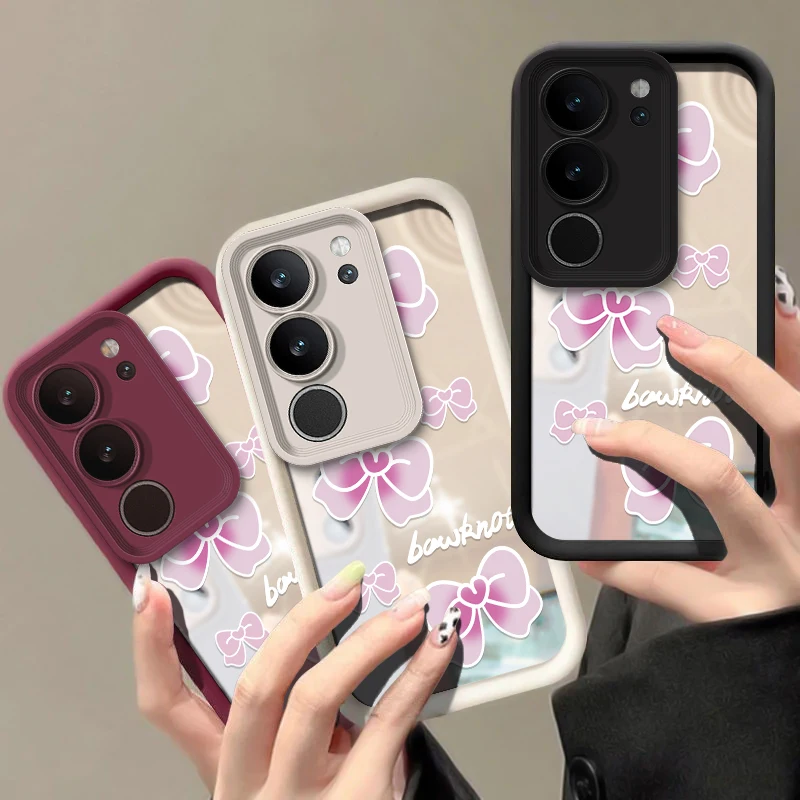 Корейский милый чехол с бантом для Xiaomi Poco C75 C65 C61 C55 C40 C31 противоударный защитный