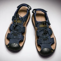 genuine leather men shoes summer new large size mens sandals men sandals fashion sandals slippers big size 38 47
