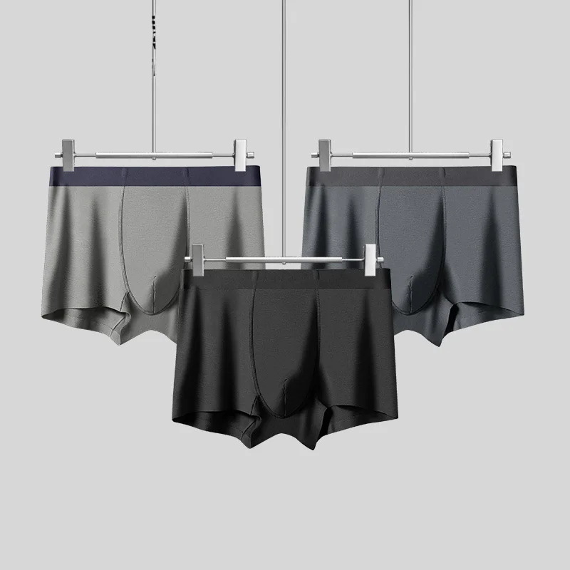 

4PCS/lot Men's Underwear Underpants Ice Silk Men Boxer Shorts Men's underwear Modal trackless sports breathable shorts