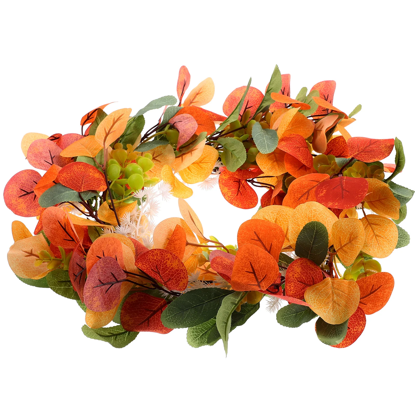 

Wreath Door Eucalyptus Garland Artificial Hanging Fall Leaf Front Leaves Thanksgiving Autumn Decorative Festival Wreaths Outdoor