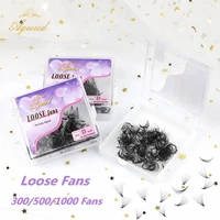 aguud narrow slim stem 3005001000 large capacity loose pre made lashes fans thin pointy base bulk russian premade volume fans