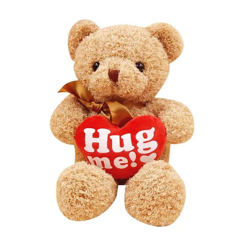 

Романтический плюшевый медведь, набивной медведь в форме сердца, 60-секундная записывающая говорящая игрушка для девочек, подарок на день рождения, День святого Валентина