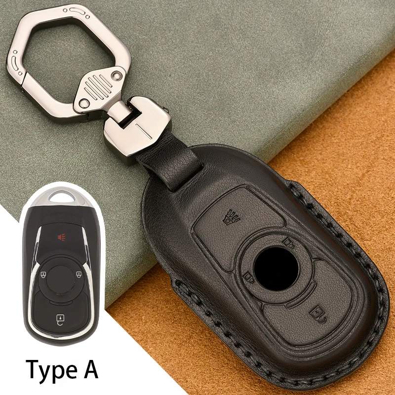 

For Buick Lacrosse ENVISION ENCORE Regal New Genuine Leather Car Key Case Cover Shell Protector Automobile Interior Accessories
