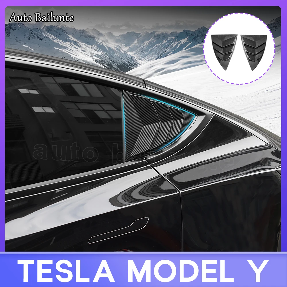 

2 шт., задний спойлер из углеродного волокна для Tesla Model Y 2021 2022 2023