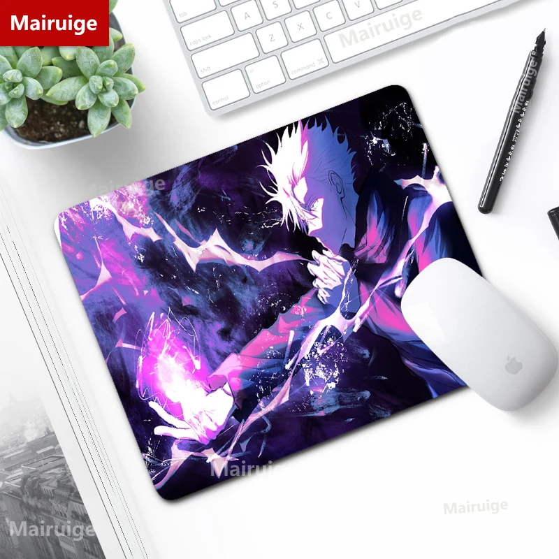 Маленький резиновый коврик для мыши Gojo Satoru, 22*18 см, коврик для мыши, геймерский аниме коврик Kaeyboard, игровые аксессуары juютсу Kaisen, Настольный коврик для LOL
