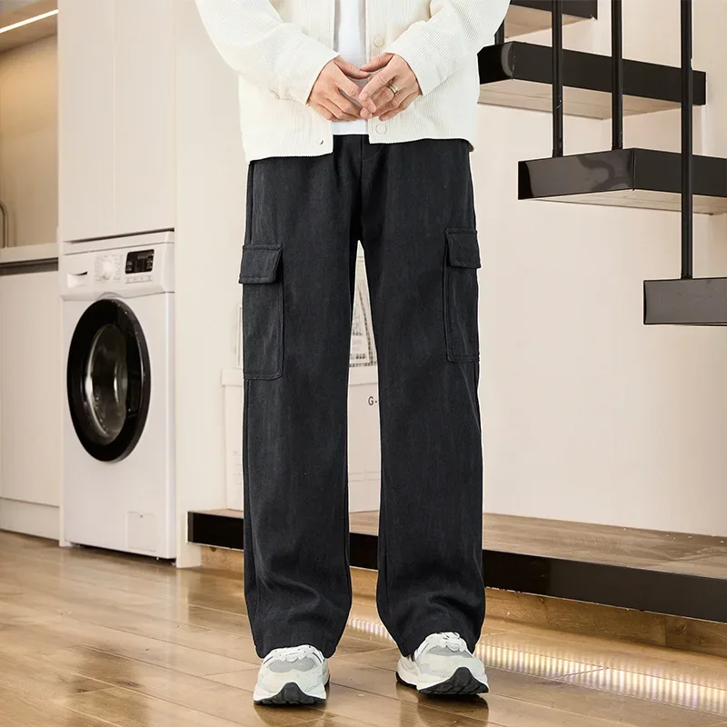 2024 новые японские винтажные мужские модные повседневные брюки свободного кроя