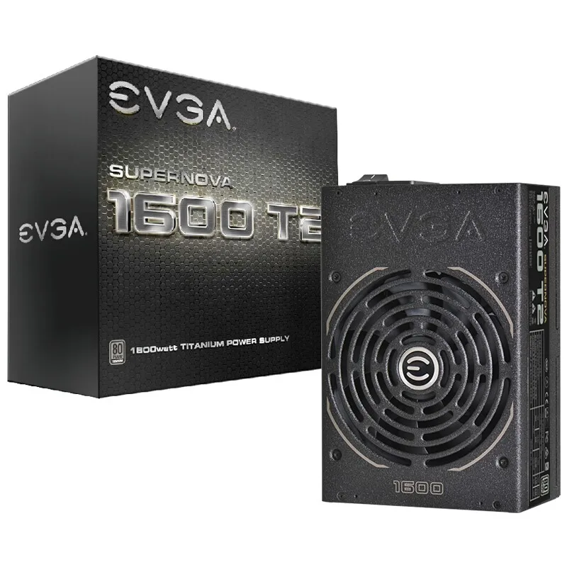 

EVGA rated 1600w 1600T2 computer power supply 80PLUS titanium gold medal/full module/10 year warranty Support RTX3090/3080