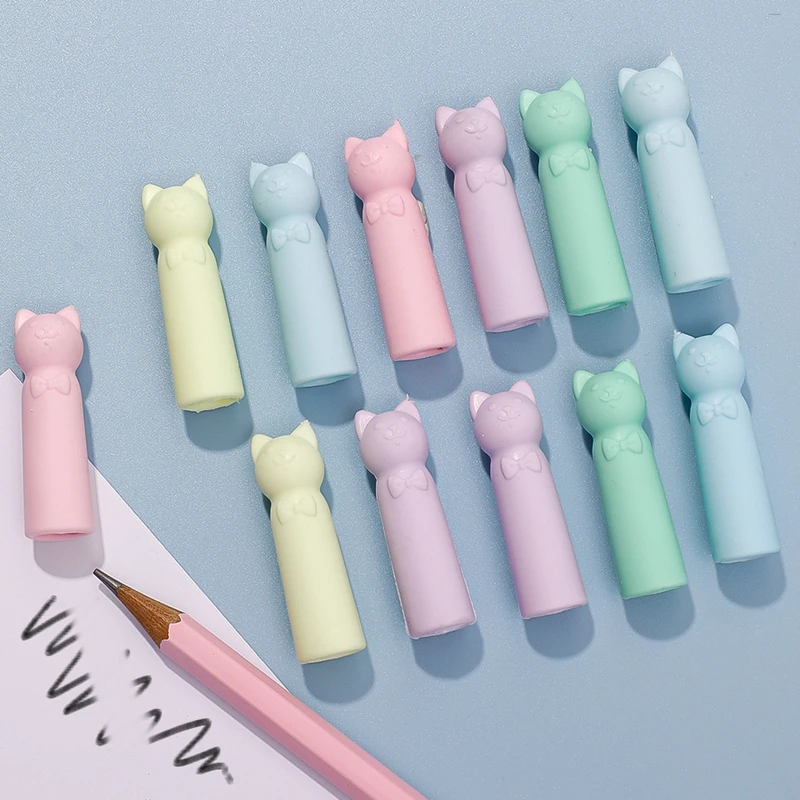 Cap Eraser Pen Pencil Extender School Students Stationery Su