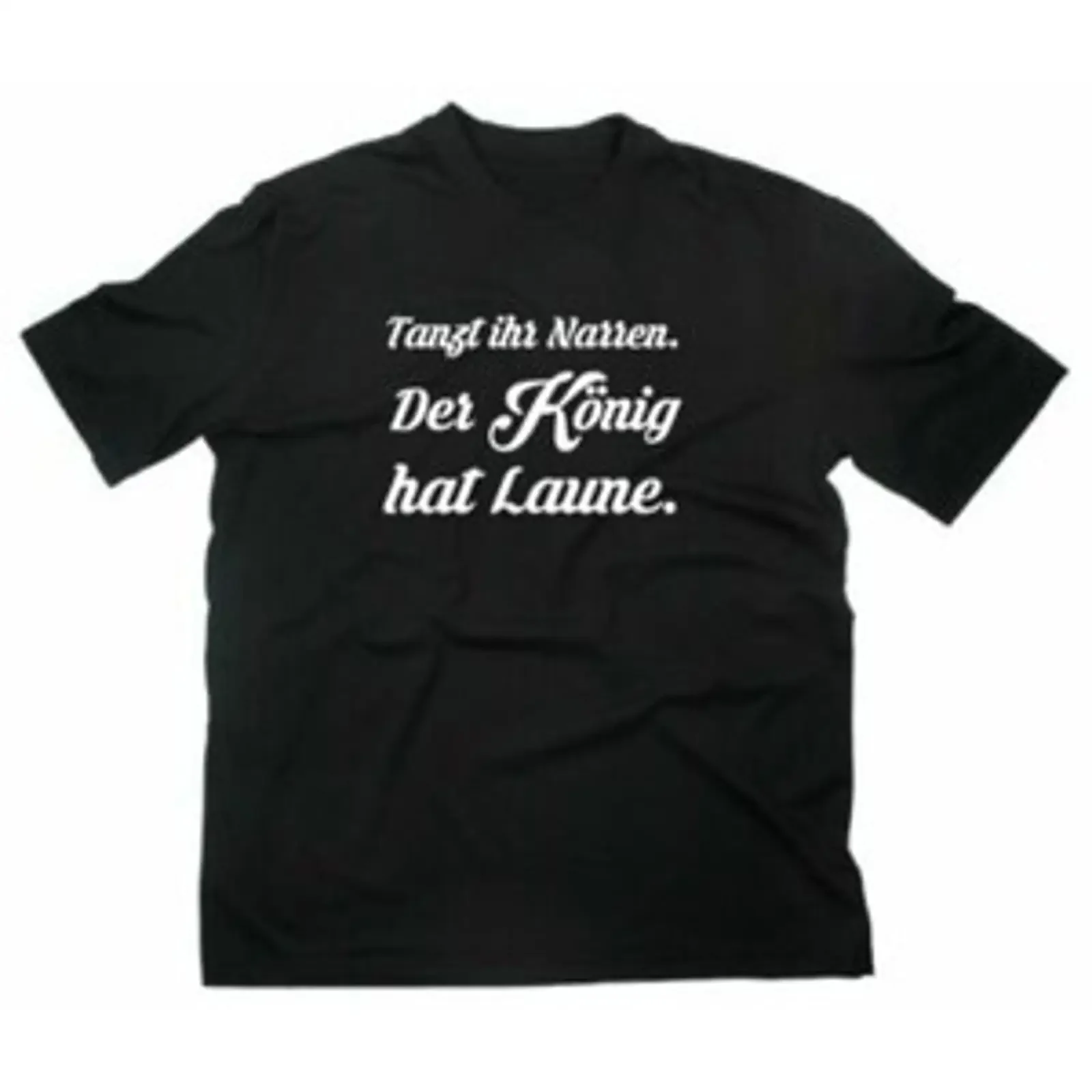 Фото Футболка Funshirt с принтом «Танцуй, ваше дитя, король, у тебя настроение!» в винтажном стиле, мягкая, дизайнерская, с эффектом потертости, слегка состаренная. №1