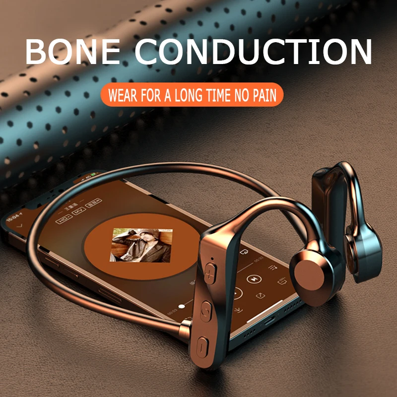 

Bone Conduction Concept Bluetooth Earphone Wireless Sport Headphones Handsfree With Microphone for Xiaomi iphone Tablet Notebook