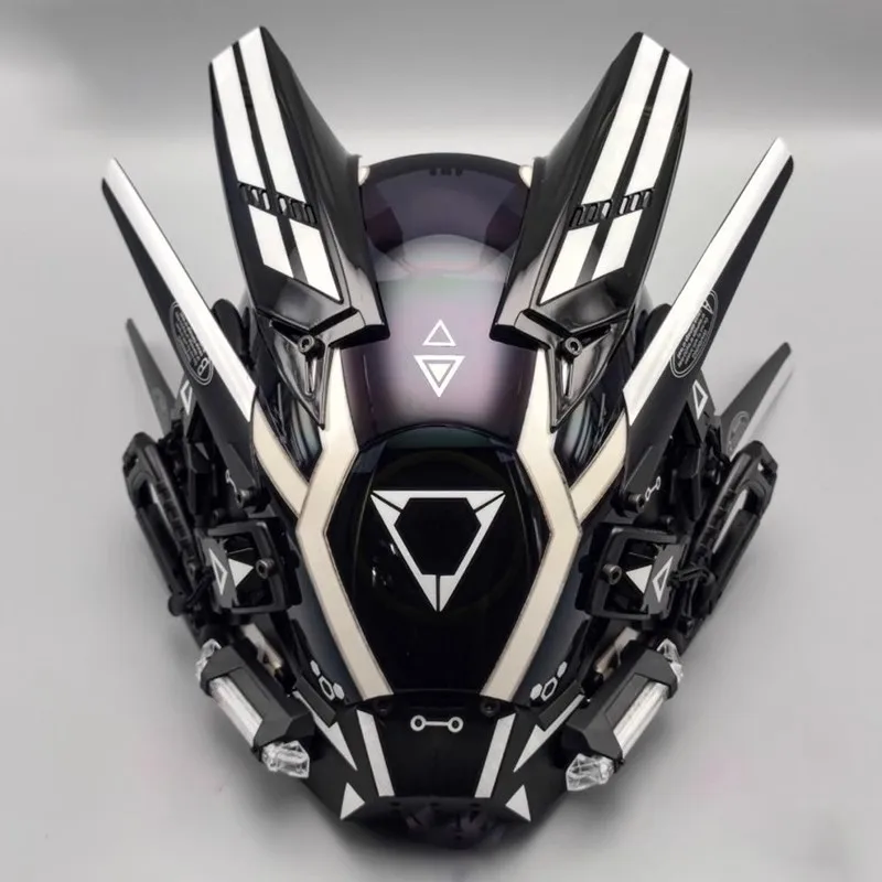 Маска Cyberpunk со светодиодной подсветкой шлем железного воина крови светящаяся