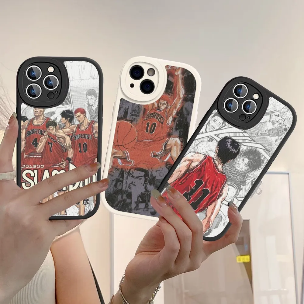 Фото S-Slam D-Dunk Anime Phone Case Hard Leather For IPhone 16 15 14 13 12 Mini 11 14 Pro Max Xs X Xr 7 8 Plus Fundas №1