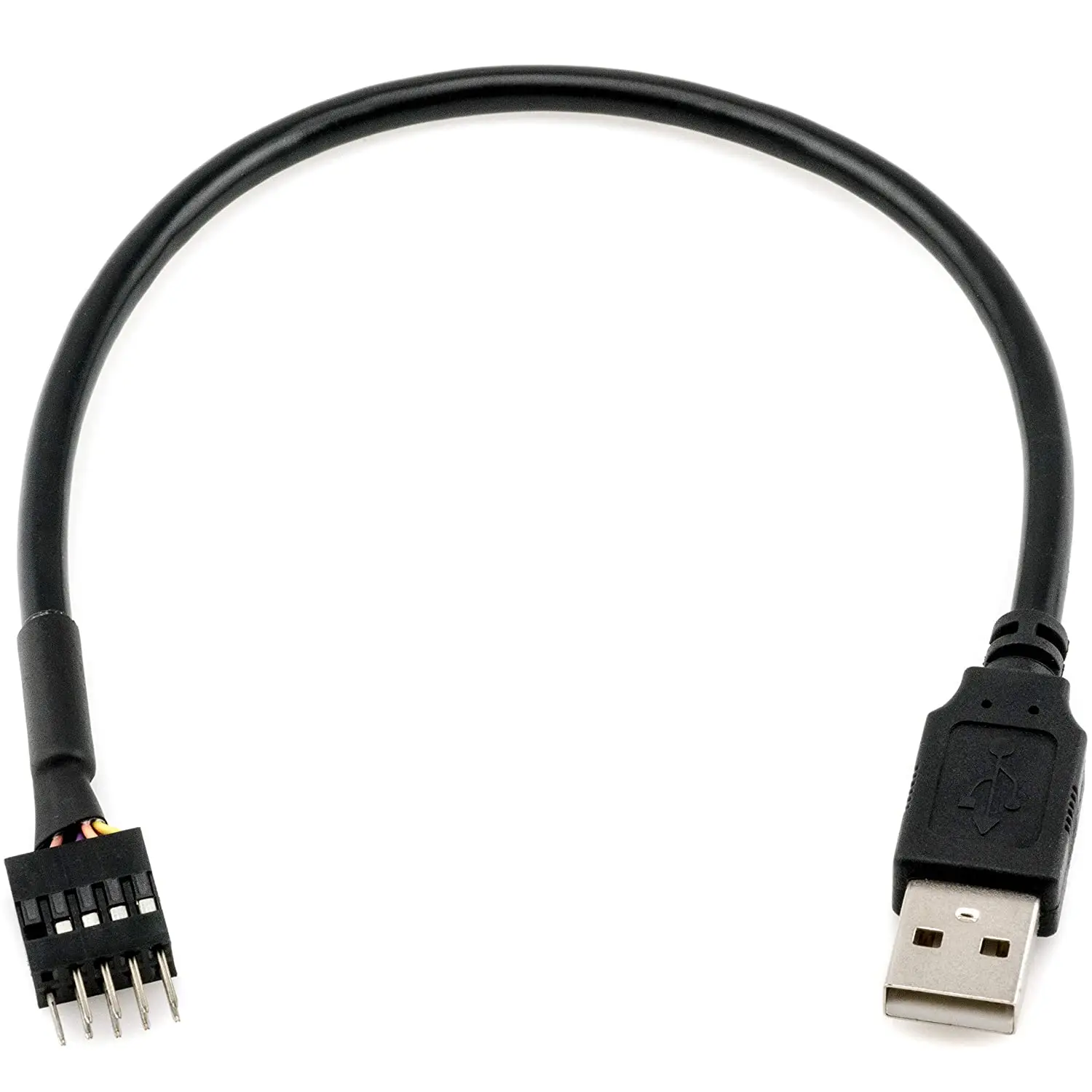 

9-Pin USB IDC Dupont Male Header To Single USB 2.0 Type A Male Cable Replacement USB Male To Motherboard USB 9-pin Data Cable