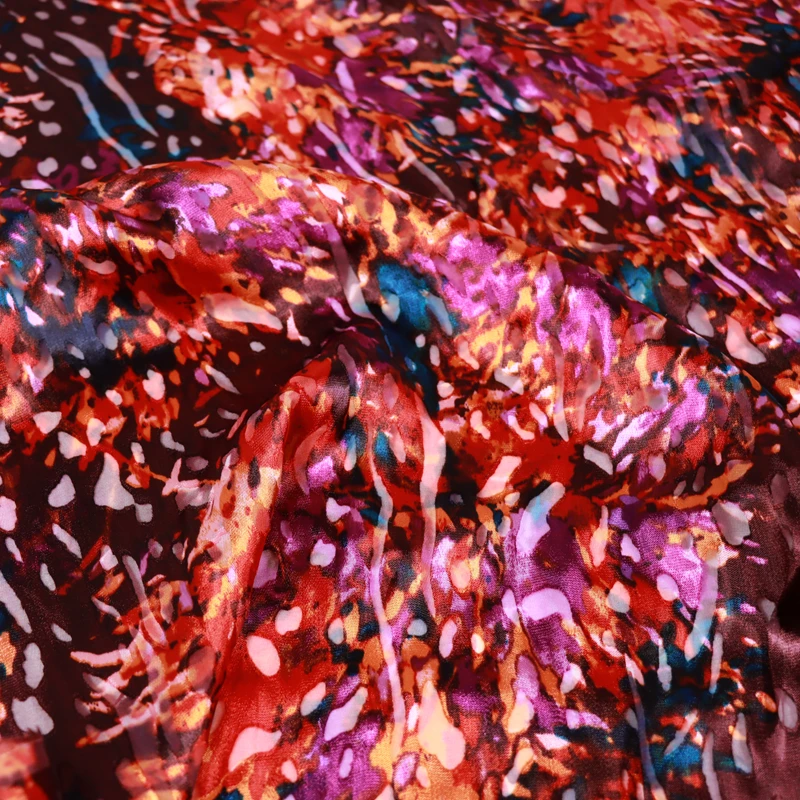 Платье-рубашка в стиле Ципао из креп-жоржета с опалом