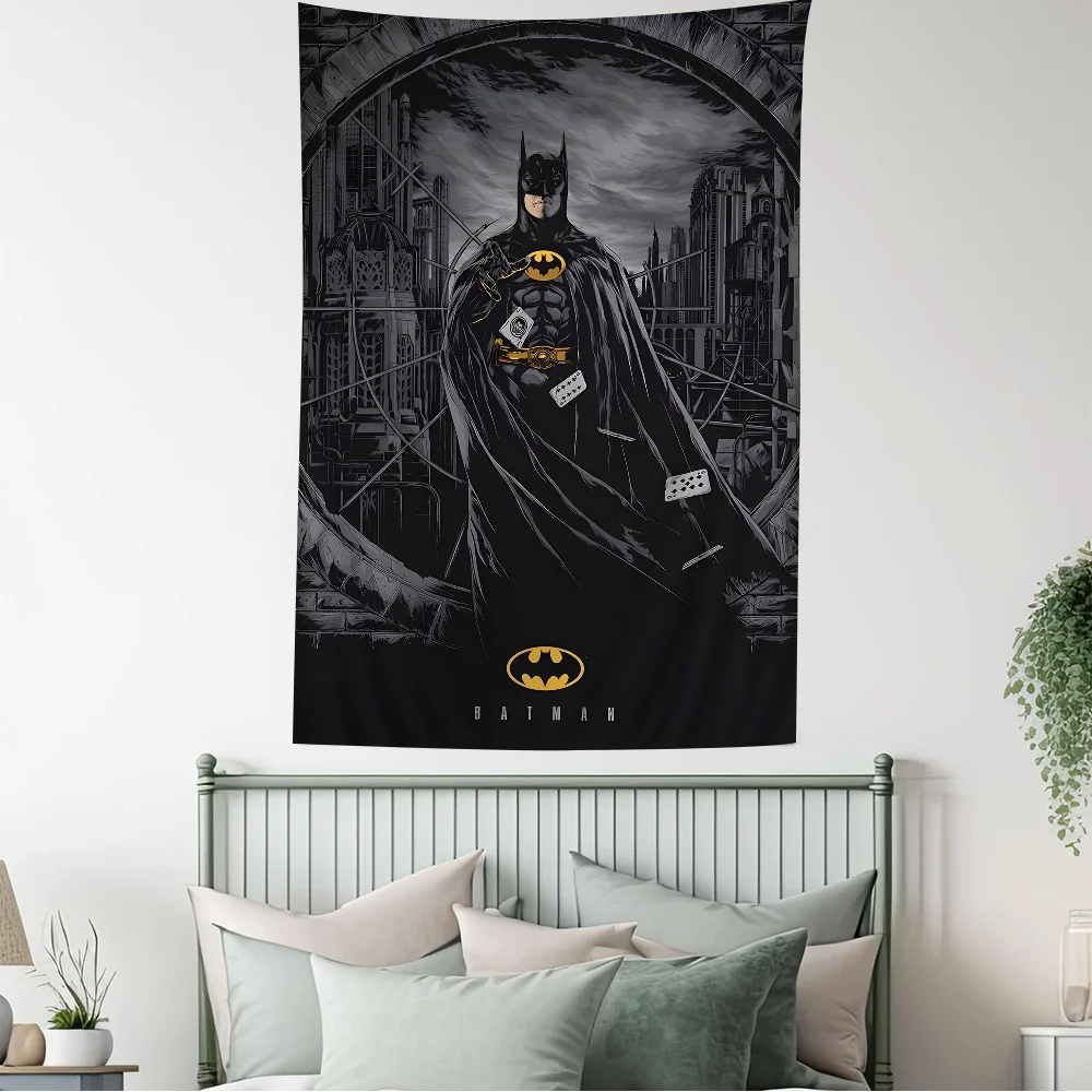 Cartoon B-BatmanS Tapestry For Living Room Home Dorm Decor INS