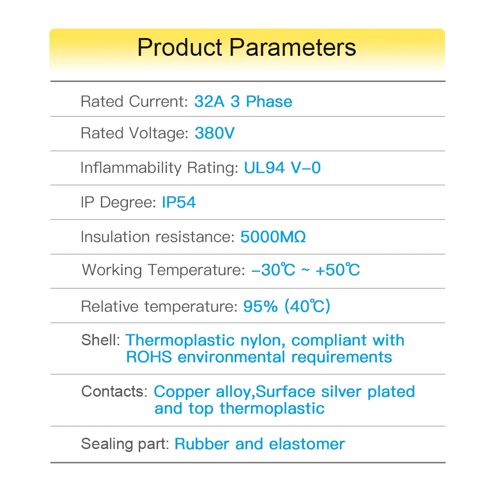 Адаптер зарядного устройства для электромобилей Тип 2-Гбт 32 А 22 кВт зарядка