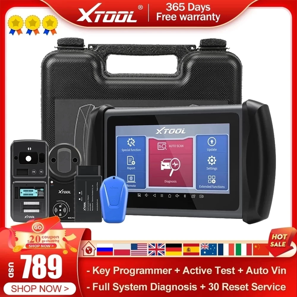 

Брелок для ключей XTOOL InPlus IK618, инструмент для программирования автомобиля, OBD2, диагностические инструменты 30 +, функция сброса, активный тест ...