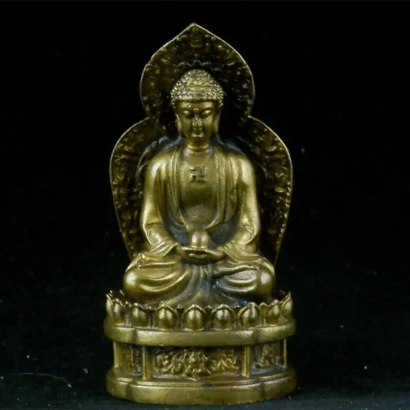 

Специальная Античная тибетская латунная статуя * sakyamuni Buddha *