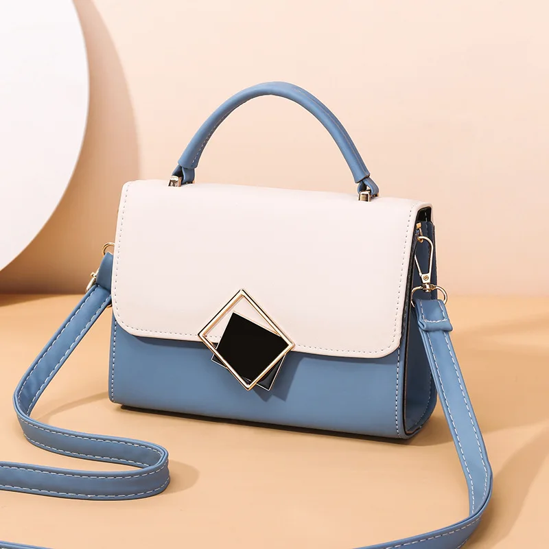 Women Luxury Designer PU Leather Bags Fashion Patchwork Women's Handbags Small Shoulder Bag Trend Ladies Messenger Crossbody Bag