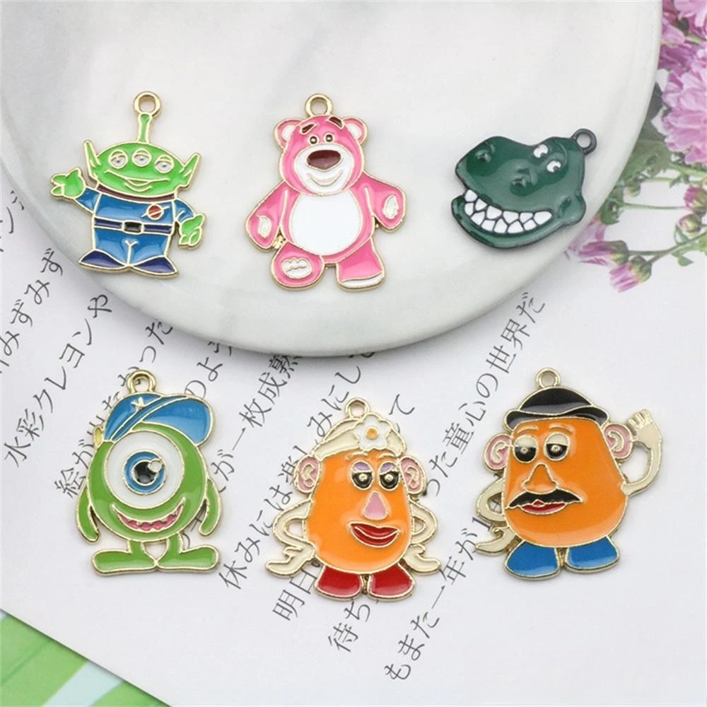 

New Metal Anime Character Three Eyed Big Eyed Croc Charms Shoe Accessories Dinosaur DIY Clogs Sandal Buckle