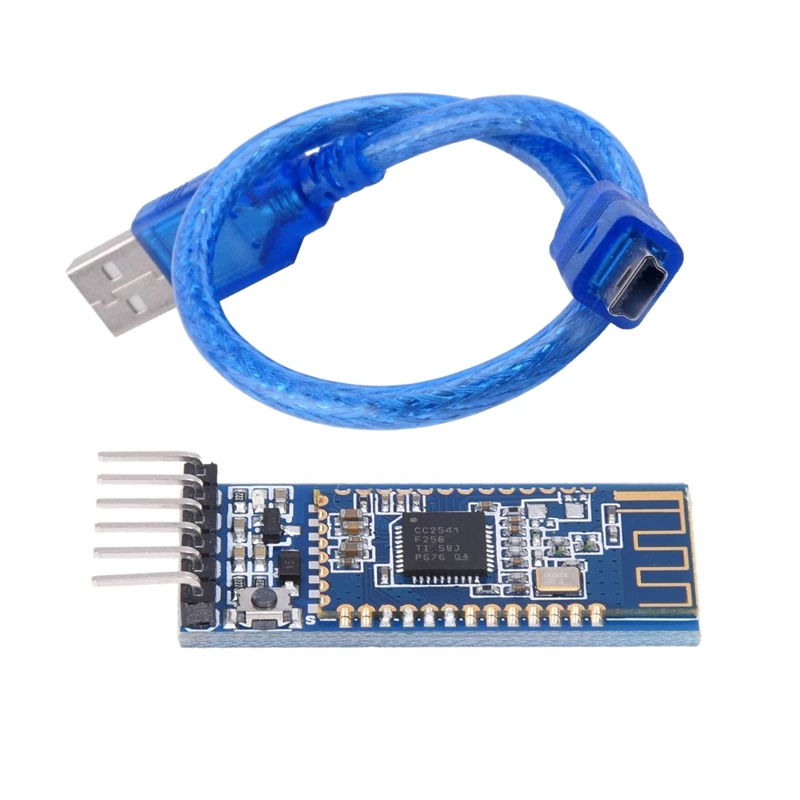 

HM-10 BLE Bluetooth 4,0 CC2540 CC2541 Серийный беспроводной модуль с 1 шт. мини-USB-кабелем для платы контроллера Arduino NANO