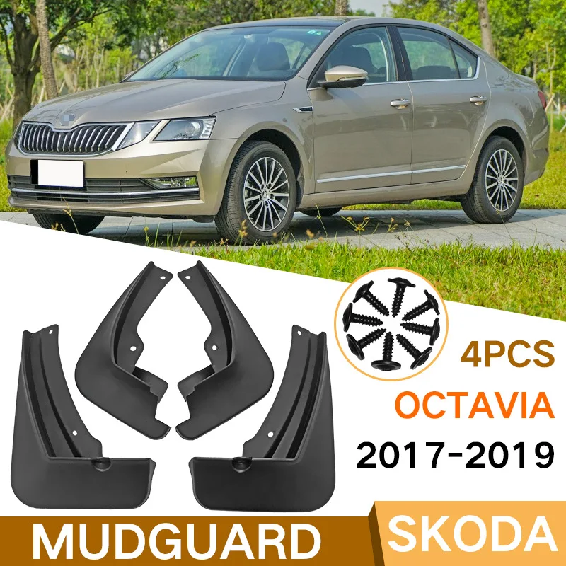 

Mud Flaps For SKODA Octavia 3 2017-2019 Facelift Model MudFlaps Front Rear Fender Car Accessories