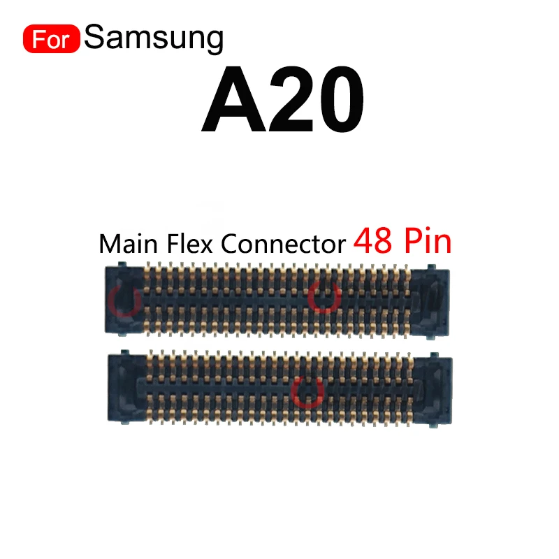 2 шт./лот для Samsung Galaxy A20 A205F LCD FPC Plug 34 Pin /48Pin Материнская плата USB зарядное устройство