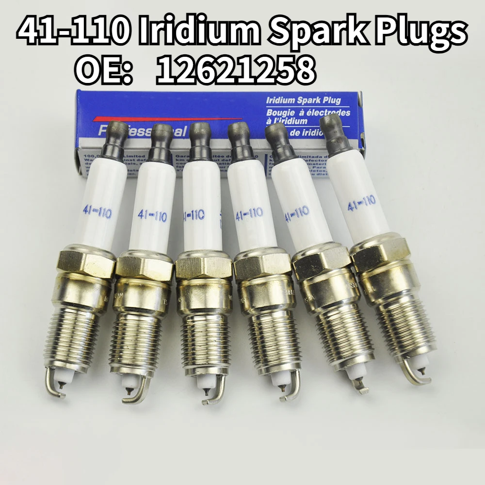 

4pcs Spark Plug 41-110 Iridium Spark Plugs 12621258 Ignition System Car Spark Candles Chevrolet Buick Cadillac Auto Parts