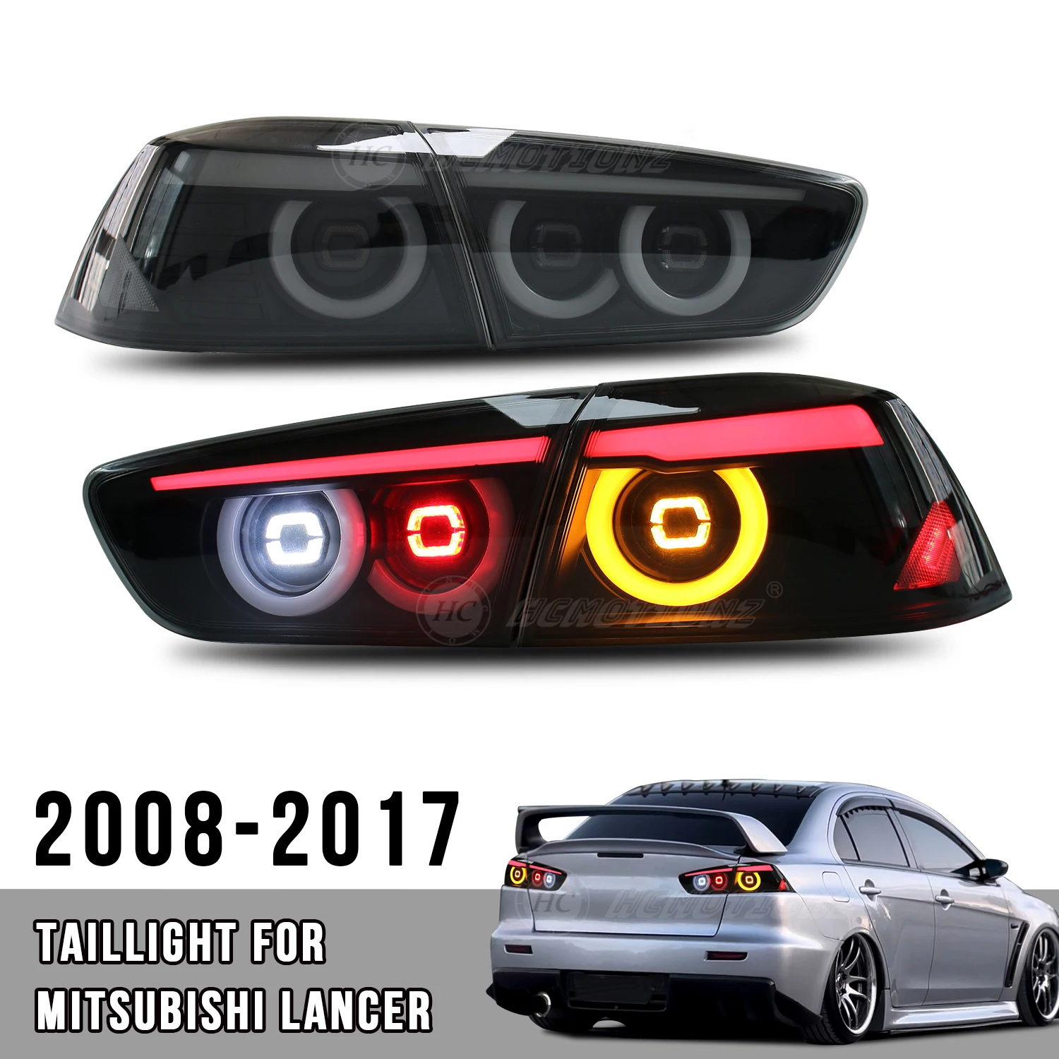 Светодиодные задние фонари HCMOTIONZ для Mitsubishi Lancer автомобильные аксессуары 2008-2017 EVO X