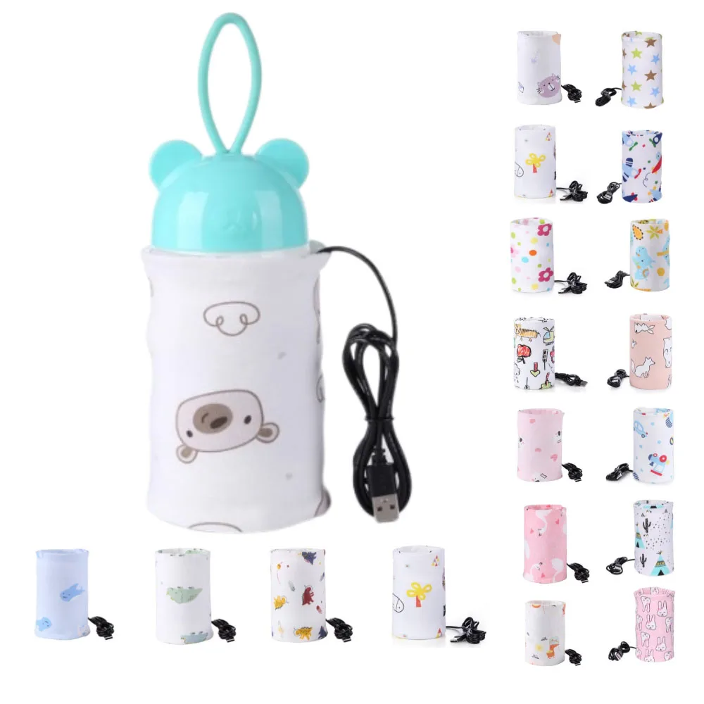 USB Milk Water Warmer Travel Stroller Insulated Bag Baby Nursing Bottle Heater Safe Kids Supplies for Outdoor Winter