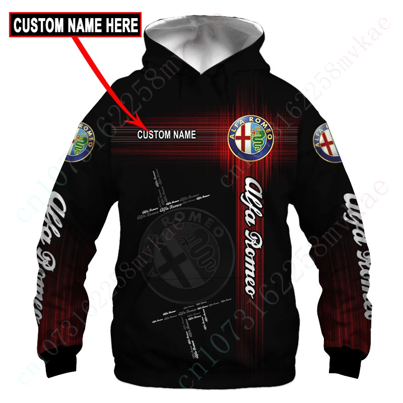 

Повседневная Толстовка в стиле оверсайз Alfa Romeo Essentials, толстовка унисекс с 3D-принтом, толстовки в стиле аниме на молнии, мужская одежда в стиле Харадзюку