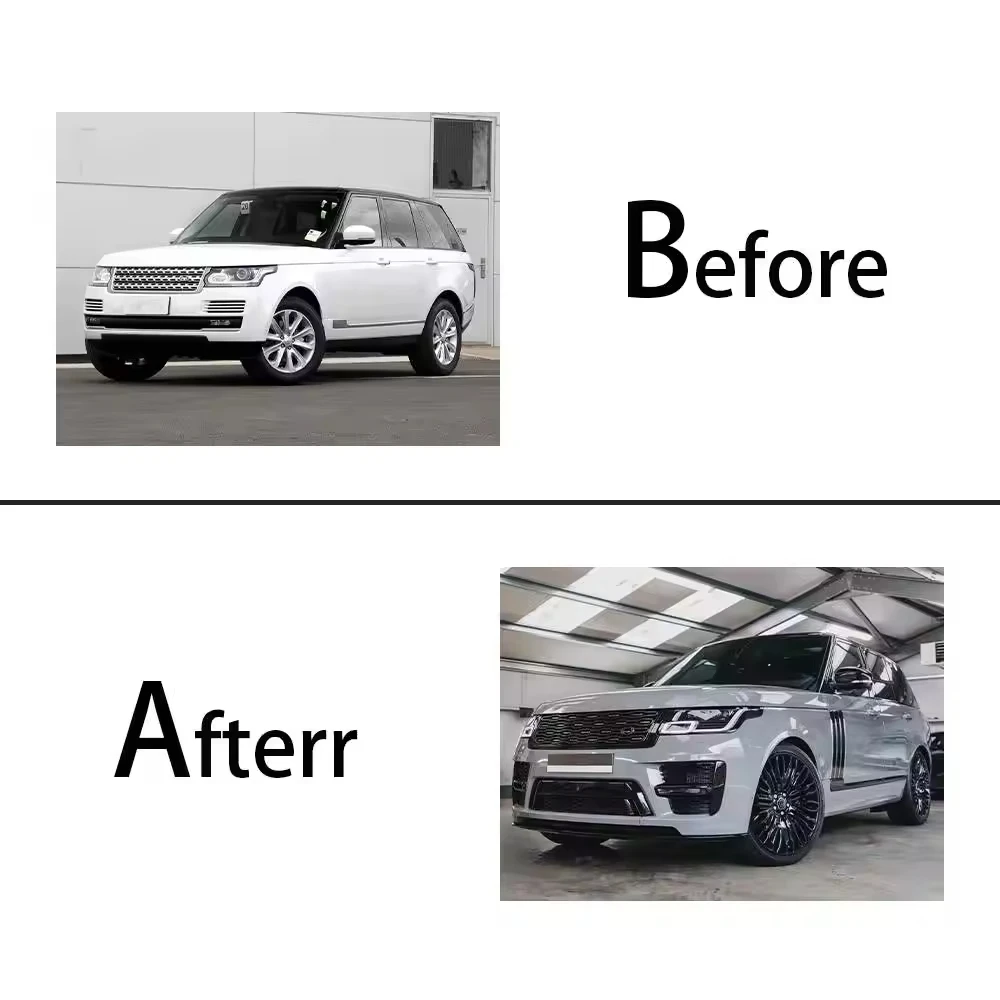 Фото Комплект обвесов для Range Rover I405 (2018-2020): решетка радиатора, передний и задний бамперы, боковые пороги, обновление до стиля Vogue SVO №2