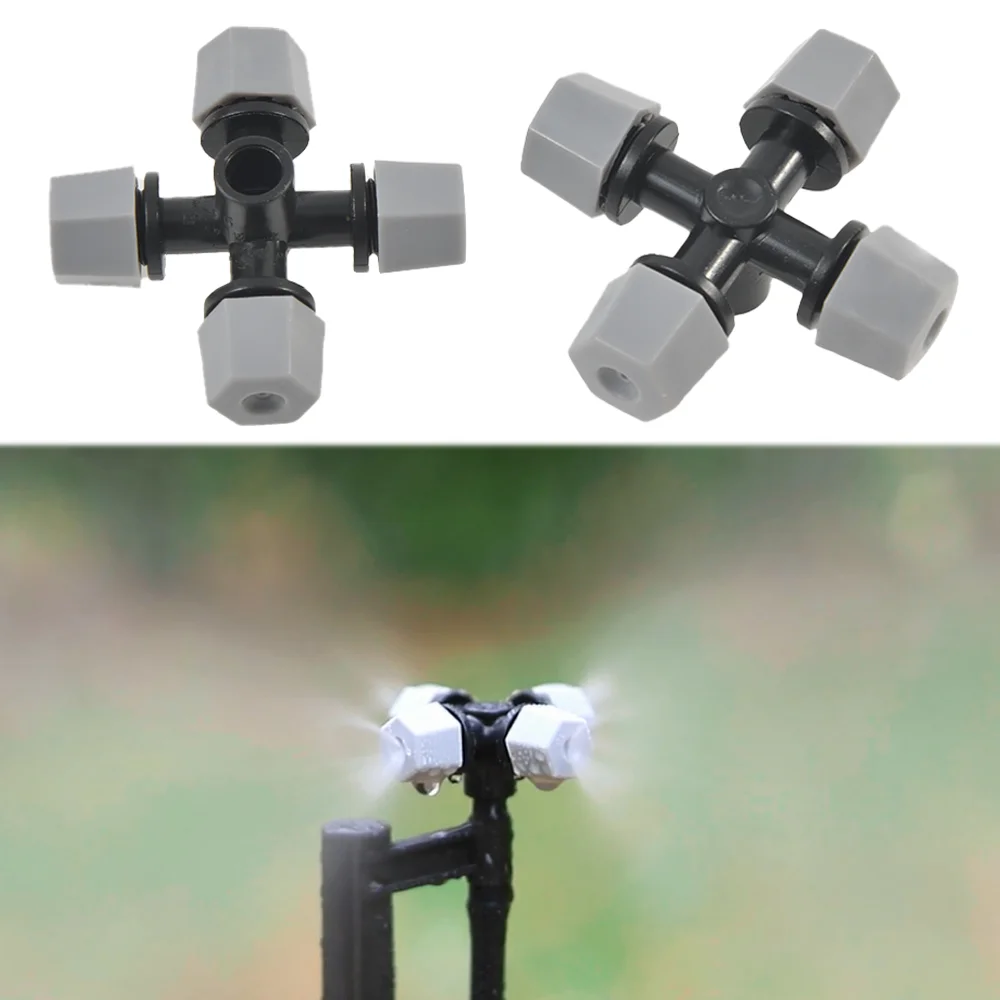 200Pcs Garden Misting Atomizing Sprinklers 6mm Interface Dust Removal Cooling Fog Sprayers Gardening Atomization Nozzle