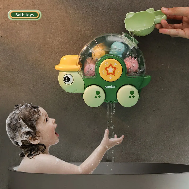

Baby Bath Toys Animal Sprinkler Waterwheel Water Spray Toy For Toddlers 0 12 Month Bathroom Bathing Bathtub Game Toy for Kids