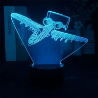 bomber bombardment aircraft colorful remote control led bedroom sleep bedside table lamp childrens christmas birthday gifts
