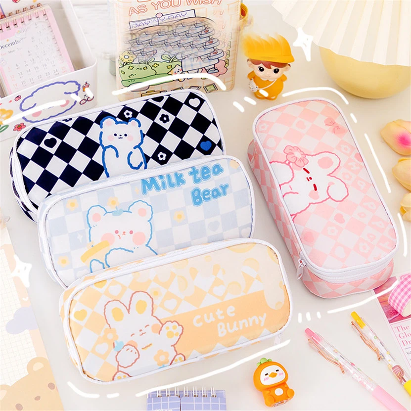 

Pencil Case Trousse Scolaire Fille Lapiceras Estuche Escolar Large Capacity Kalemlik Stationery Pen Case Cute School Accessories