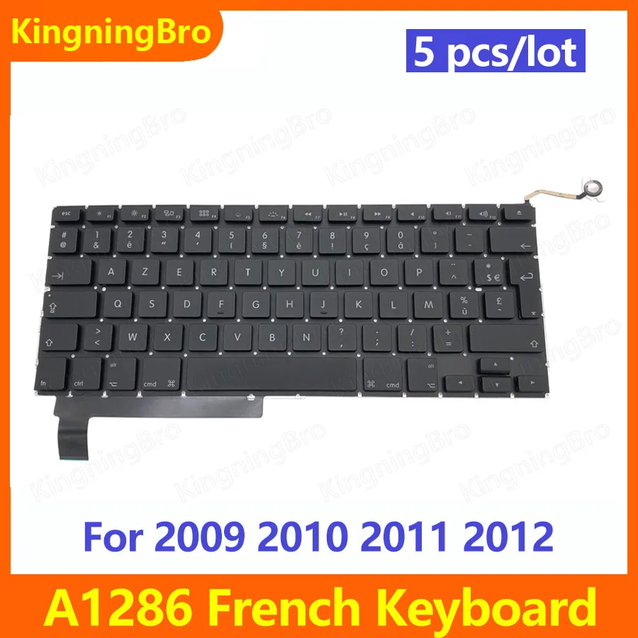 5 шт./лот новая сменная клавиатура для MacBook Pro 15 дюймов A1286 AZERTY Французская