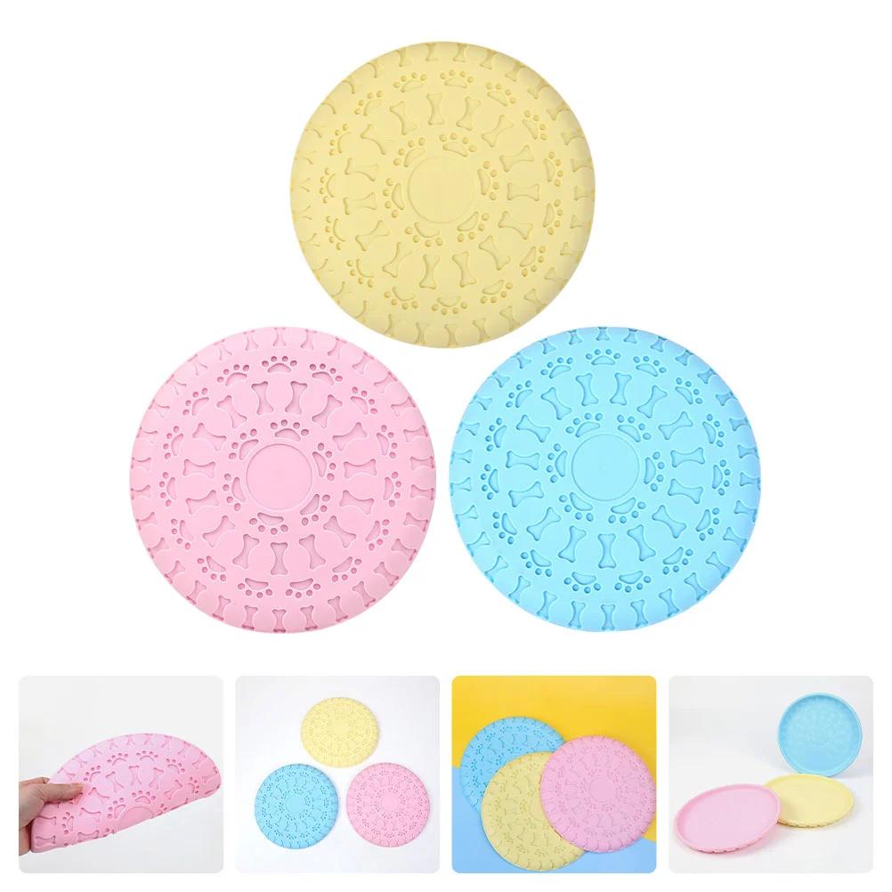 

3Pcs Household Dog Disc Chew Dog Food Feeder Interactive Training Pet Plaything