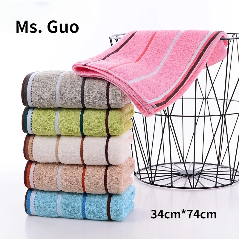 

34*74cm Cotton Face Towel Adult Soft Terry Absorbent Quick Drying Body Hand Hair Bath Towels Washbasin Facecloth Bathroom