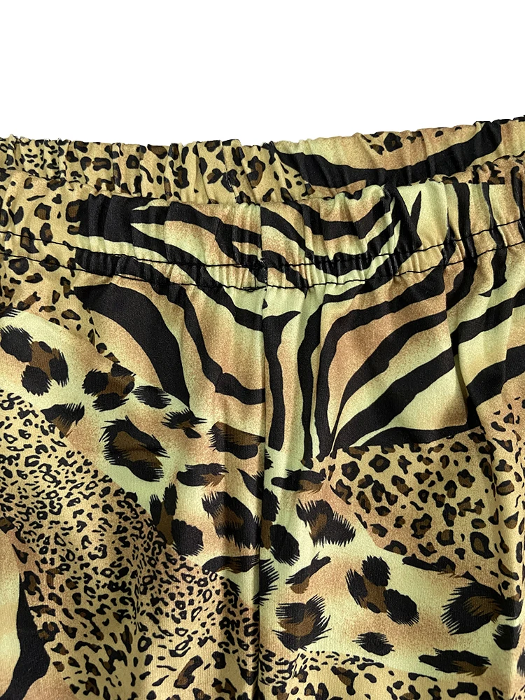 Женские спортивные Леггинсы CUHAKCI с высокой талией желтые леопардовые штаны для