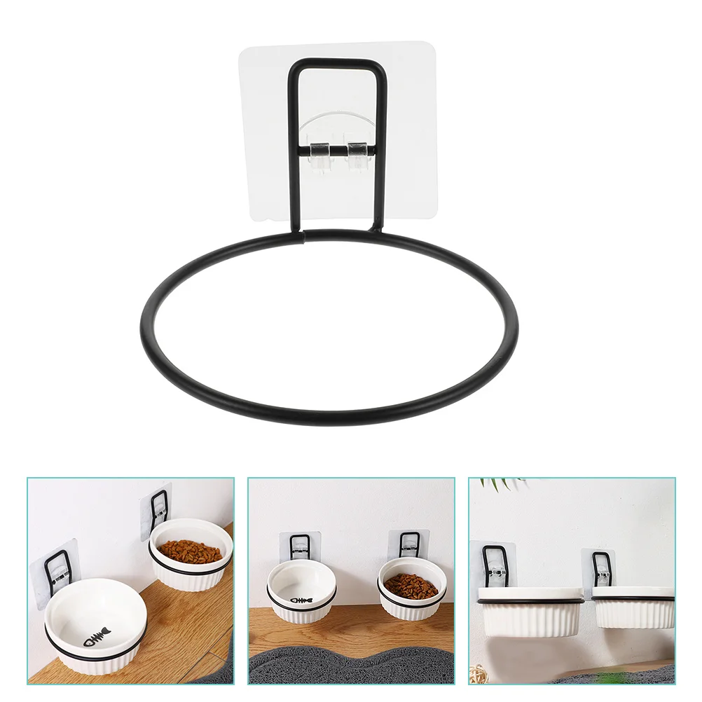 

Bowl Holder Household Pet Mount Feeder Home Accessory Dish Rack Supply Iron Wall-mounted Feeding Shelf