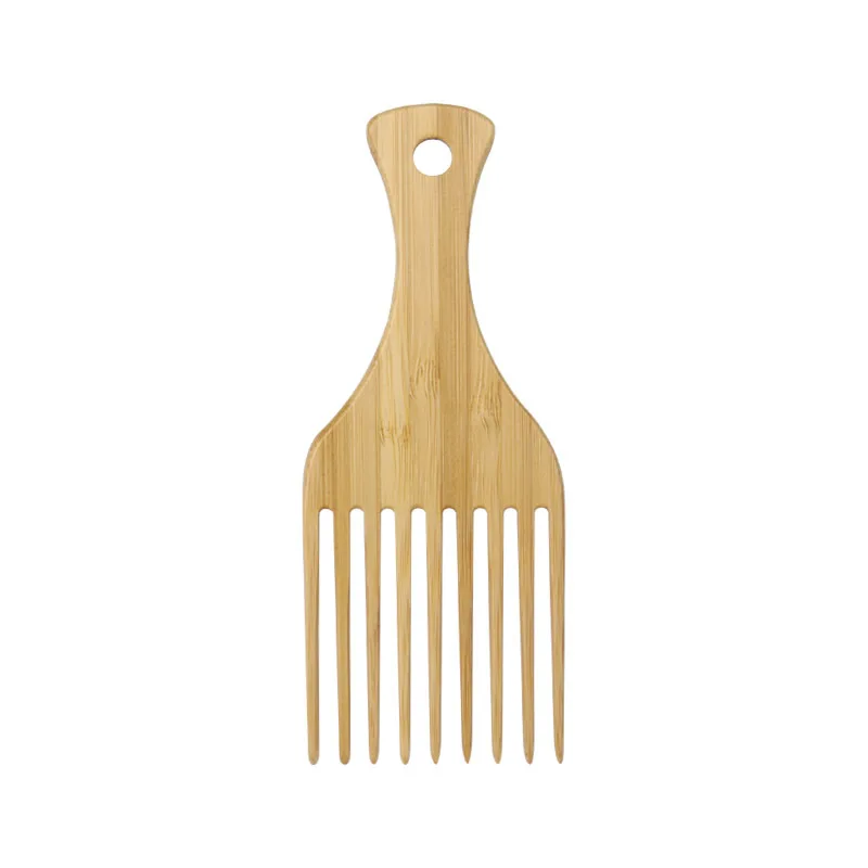 

1 PC Wooden Wide Teeth Brush Pick Comb Fork Hairbrush Insert Hair Pick Comb Gear Comb For Curly Afro Hair Styling Tools