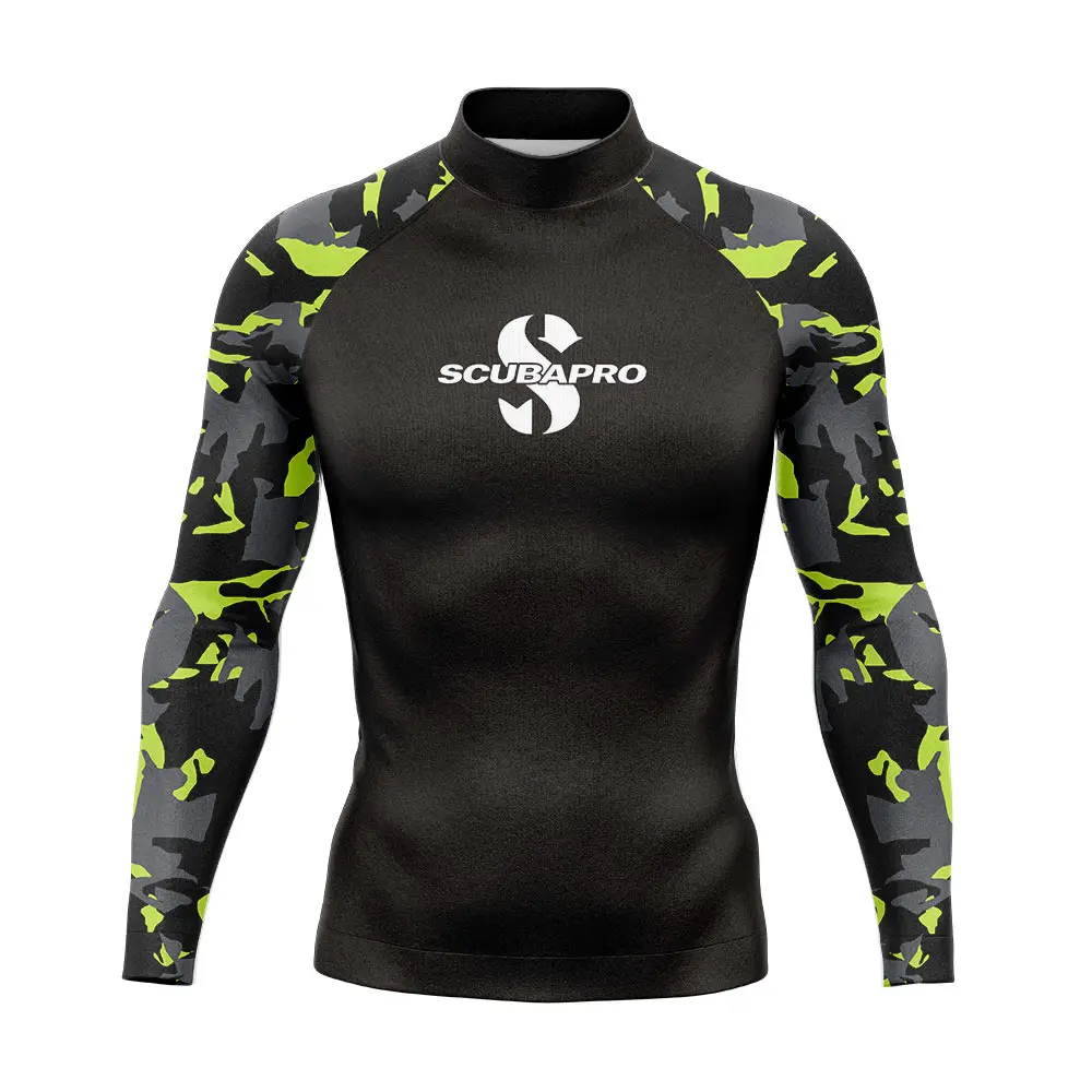 

New Men's Rash Guards Long Sleeve Surfing Diving T-shirt UV Protetion Swimsuit Basic Skin Suit Swim Shirt Top Swimming Rashguard