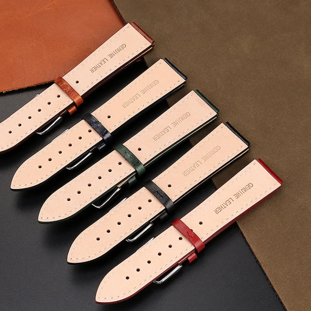 18mm Leather Watch Band For Casio AE1200 AE1300 A158 A159 A168 Water-proof Vintage Strap For Men Women Durable Belt Bracelet