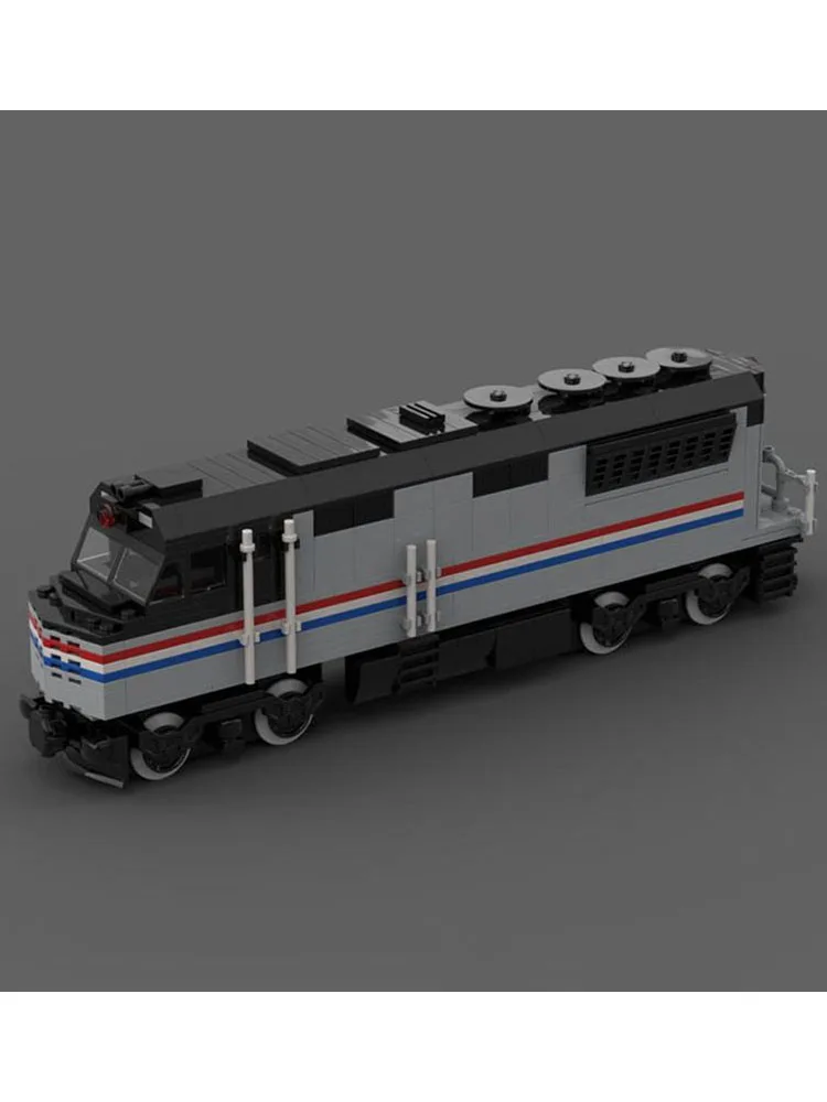 Серия железнодорожных поездов Moc строительные кирпичи EMD F40PH модель поезда
