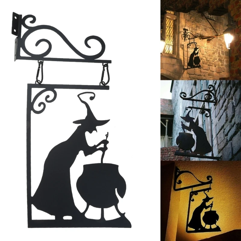 

Witch Shape Cast Iron Garden Corner Sign Mysterious Witch Statue Witch Figures